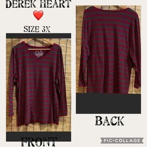 DEREK HEART TEES - LONG SLEEVE SIZE 3X